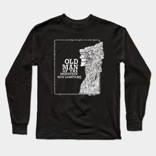 Old Man of the Mountain New Hampshire naturally formed granite profile Long Sleeve T-Shirt